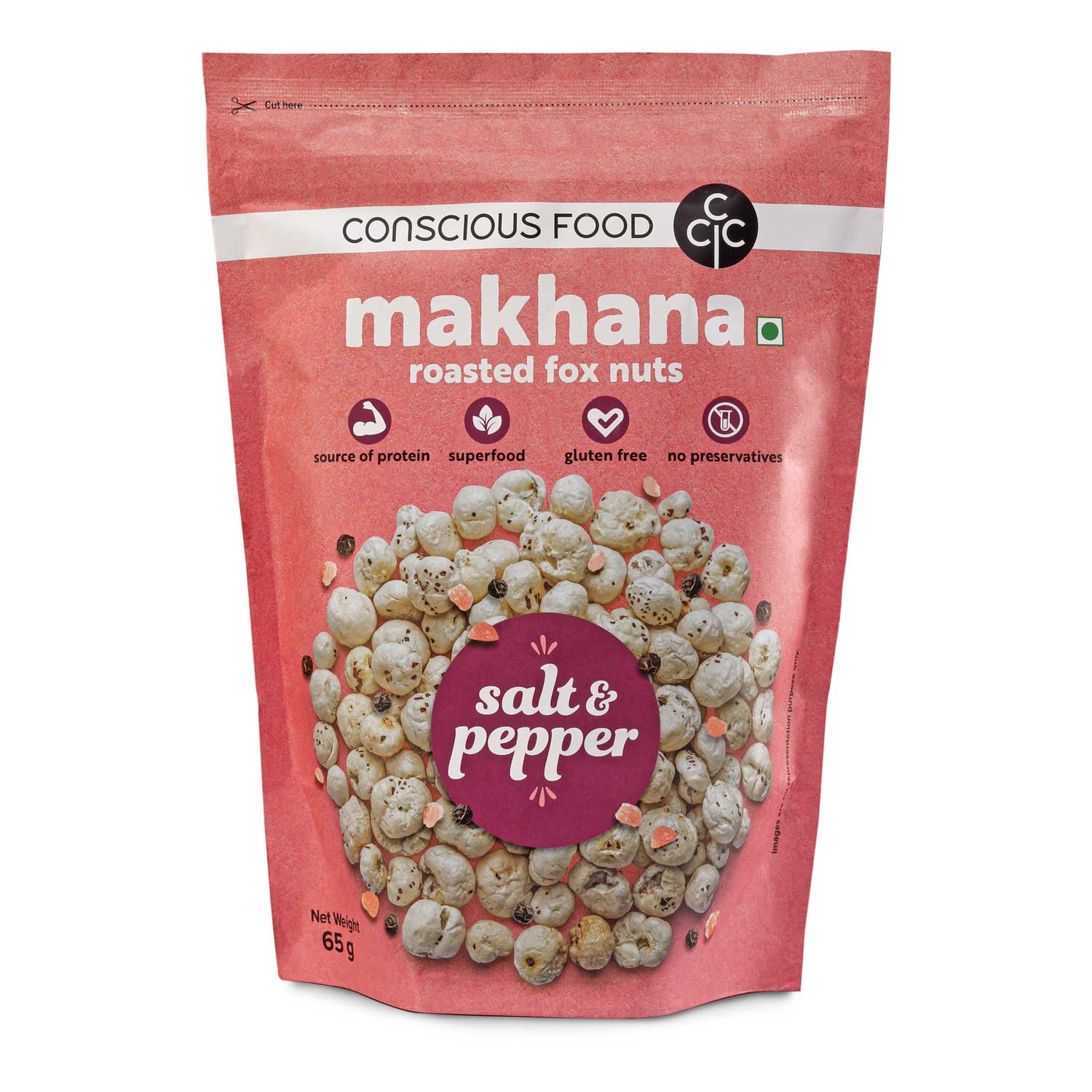 Conscious Food Salt And Pepper Makhana