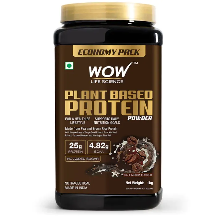 Wow Skin Science Plant Based Protein Powder - Cafe Mocha Flavour