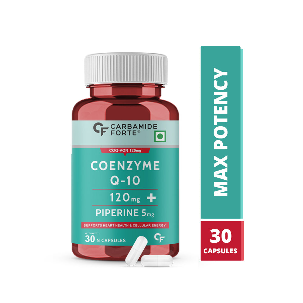 Mycf CF Coq10 Coenzyme Q10 - 120mg Capsule with Piperine 5mg Supplement
